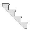 Egyenes monolitikus beton lépcsők méreteinek és anyagmennyiségeinek kiszámítása.