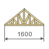 Pitungan saka truss kayu segitiga.