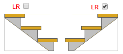 Calcolo di scale in metallo con 180 gradi girare e gradini su supporti