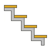 Beräkning av storleken på metall trappor med Bågstränger typ Zigzag.